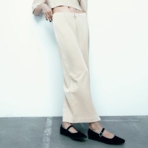 Zara Midi Skirt with Zip, 100% Cotton, Large. New With Tags!